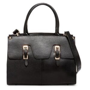 Elegant Black Leather Handbag
